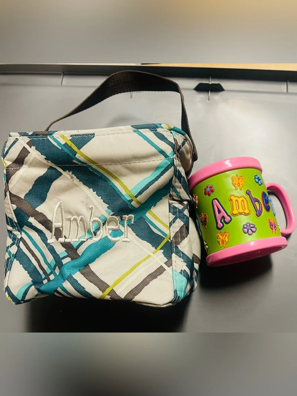 AMBER Monogrammed Tote Bag Set Bundle
